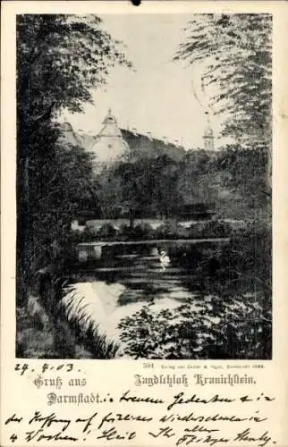 Ak Darmstadt in Hessen, Jagdschloss Kranichstein