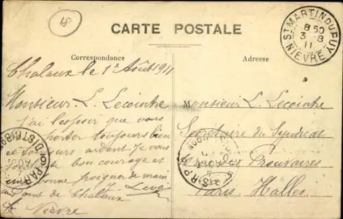 Künstler Ak Sourire du Morvan, The Accommodation Ticket