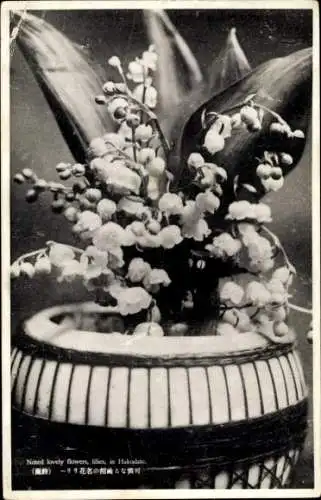 Ak Maiglöckchen in einer Blumenvase