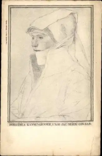 Künstler Litho Holbein, H., der Jüngere, Dorothea Kannengiesser, Porträt