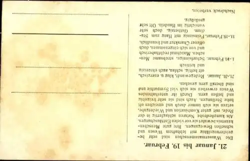 Ak Sternzeichen, Wassermann, Beschreibung der Wassermann-Menschen