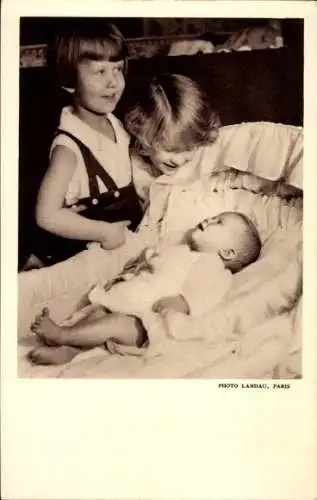 Ak Drei Kinder, Geschwister, Baby, Portrait