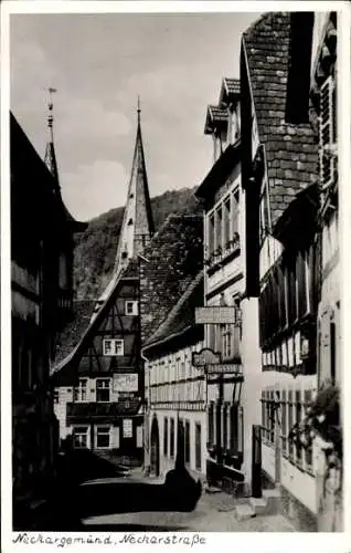 Ak Neckargemünd in Baden Württemberg, Blick in die Neckarstraße