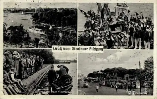 Ak Berlin Treptow, Stralauer Fischzug, Berliner Volksfest 1939, Festplatz, Wassergott