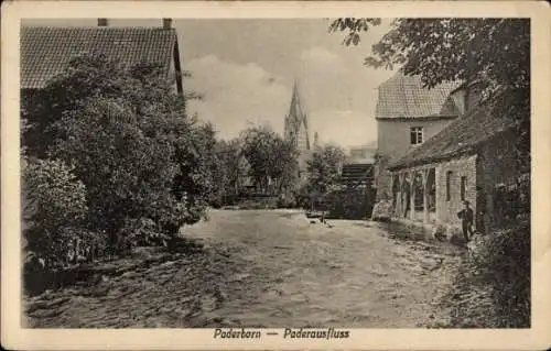 Ak Paderborn in Westfalen, Paderausfluss