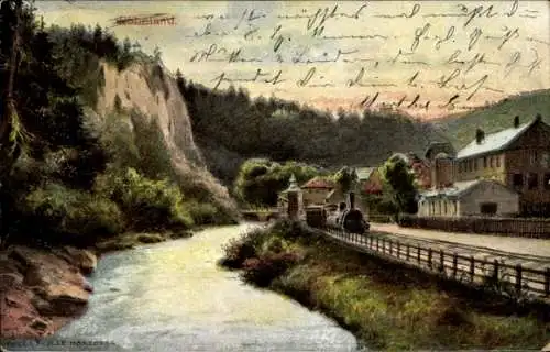 Ak Rübeland Oberharz am Brocken, Zahnradbahn Blankenburg Rübeland Tanne