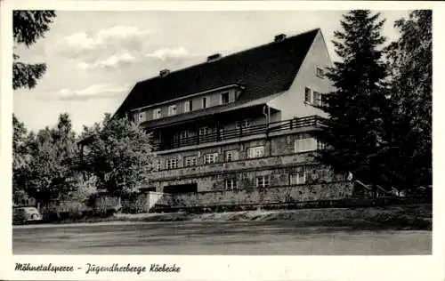 Ak Möhnesee in Westfalen, Möhnetalsperre, Jugendherberge Körbecke