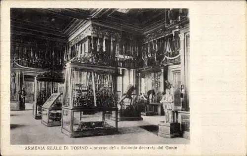 Ak Torino Turin Piemonte, Armeria Reale, Interno della Rodonda decorata dal Gonin