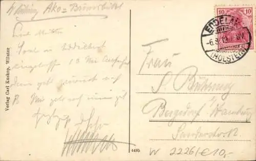 Ak Eddelak in Dithmarschen Holstein, Marktplatz, Kirche