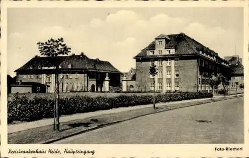 Ak Heide in Holstein, Kreiskrankenhaus, Haupteingang