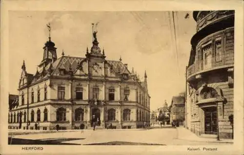 Ak Herford in Westfalen, Kaiserliches Postamt