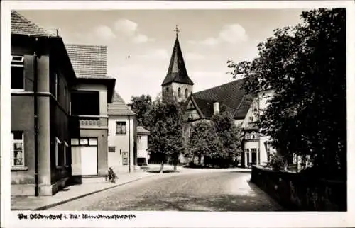 Ak Preußisch Oldendorf in Westfalen, Mindener Straße, Kirche