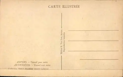 Ak Antwerpen Antwerpen Flandern, Autotunnel