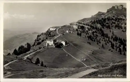 Ak Rigi Kulm Kanton Schwyz, Blick zu den Hotels