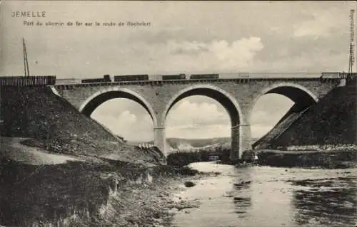 Ak Jemelle Wallonien Namur, Eisenbahnbrücke Rochefort