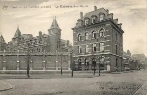 Ak Gent Gent Ostflandern, Leopold-Kaserne, Ehegebäude