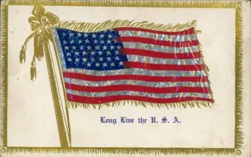 Relief Ak Amerikanische Fahne, Lange leben die USA