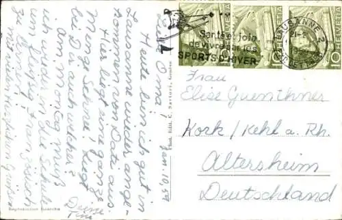 Ak Ouchy Lausanne Kanton Waadt, Hafen, Teilansicht