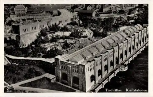 Ak Trollhättan Schweden, Kraftstationen