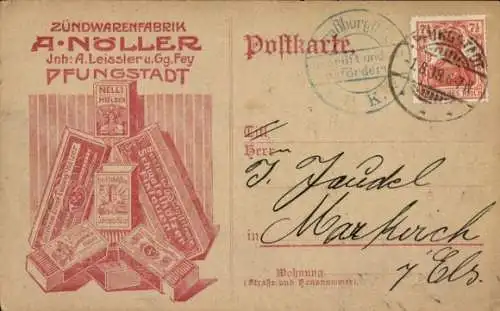 Ak Pfungstadt Hessen, Zündwarenfabrik A. Nöller