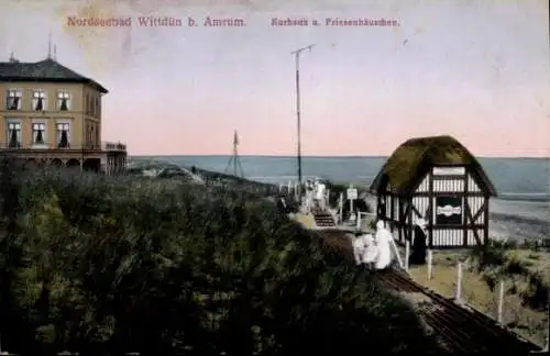 Ak Wittdün auf Amrum Nordfriesland, Kurhaus, Friesenhäuschen