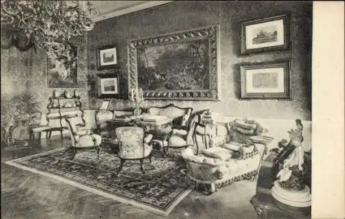 Ak Budapest Ungarn, Das Arbeitszimmer der Königin Elisabeth im Kön. Elisabeth Gedenk-Museum