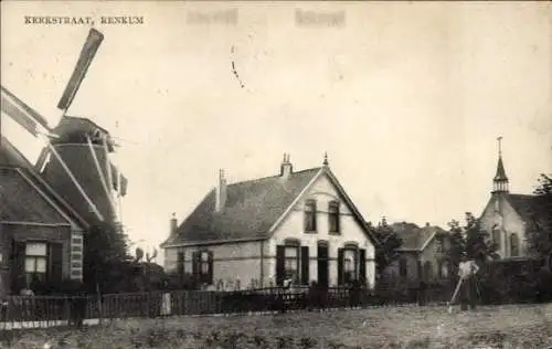 Ak Renkum Gelderland, Kerkstraat, Molen