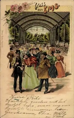 Litho Bad Ems an der Lahn, Wandelhalle