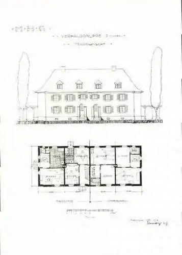 26 Ansichten Hardtwald Siedlung Karlsruhe, Mieter und Handwerker Baugenossenschaft 1920 bis 1926