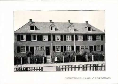 26 Ansichten Hardtwald Siedlung Karlsruhe, Mieter und Handwerker Baugenossenschaft 1920 bis 1926