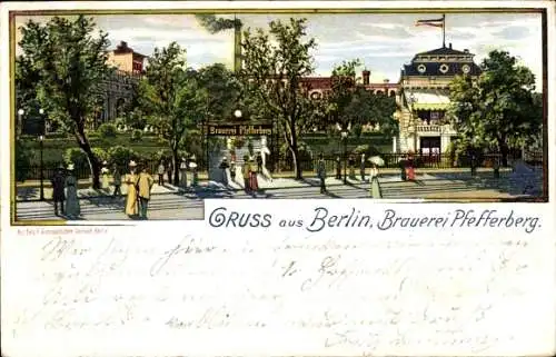 Künstler Ak Berlin Prenzlauer Berg, Brauerei Pfefferberg, Schönhauser Allee