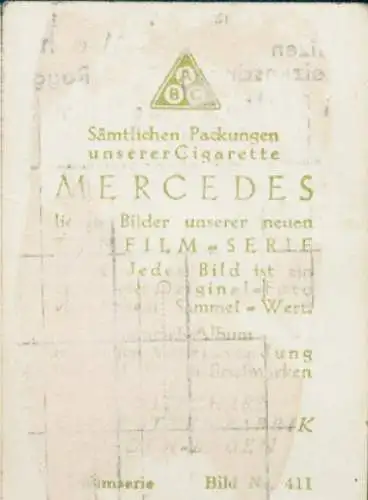 Sammelbild Mercedes, Bild Nr. 411, Schauspieler Hans Albers