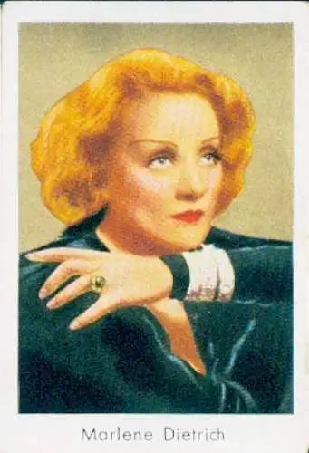 Sammelbild Salem Goldfilm, Bild Nr. 211, Schauspielerin und Sängerin Marlene Dietrich