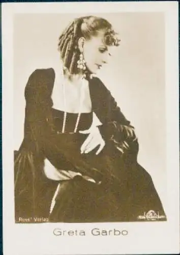 Sammelbild Mercedes, Bild Nr. 367, Schauspielerin Greta Garbo, Portrait