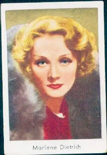 Sammelbild Salem Goldfilm, Bild Nr. 212, Schauspielerin und Sängerin Marlene Dietrich