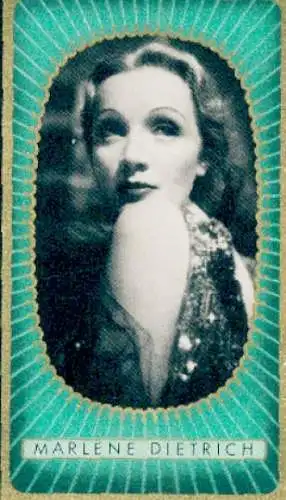Sammelbild Orienta Stern, Bild Nr. 281, Schauspielerin und Sängerin Marlene Dietrich