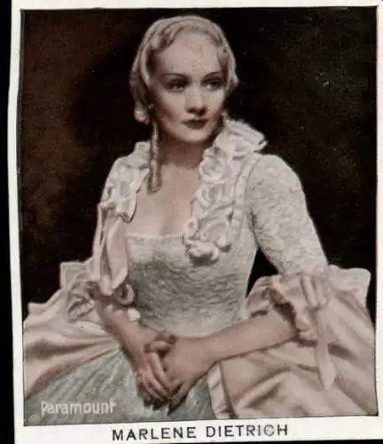 Sammelbild Haus Bergmann, Bild 22, Schauspielerin und Sängerin Marlene Dietrich