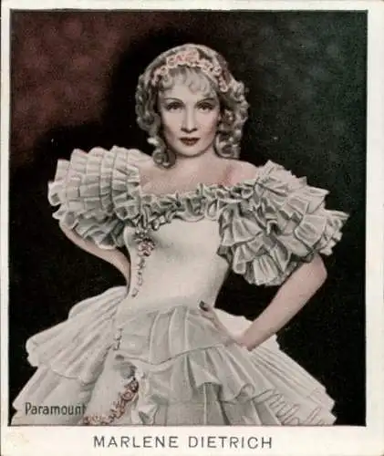 Sammelbild Haus Bergmann, Bild 23, Schauspielerin und Sängerin Marlene Dietrich