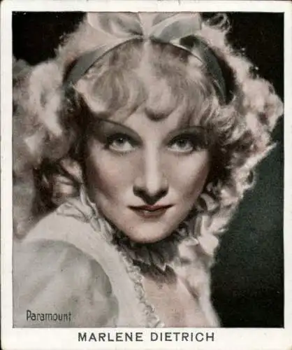 Sammelbild Haus Bergmann, Bild 24, Schauspielerin und Sängerin Marlene Dietrich