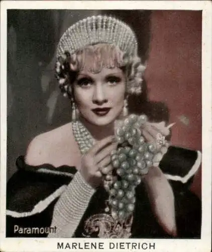 Sammelbild Haus Bergmann, Bild 21, Schauspielerin und Sängerin Marlene Dietrich