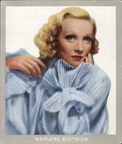 Sammelbild Künstler im Film, Bild 19, Schauspielerin und Sängerin Marlene Dietrich