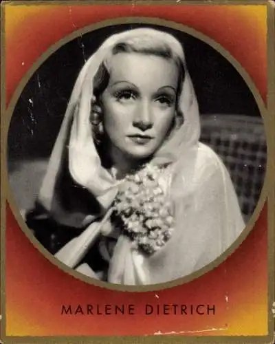 Sammelbild Bunte Filmbilder Bild 18, Schauspielerin und Sängerin Marlene Dietrich