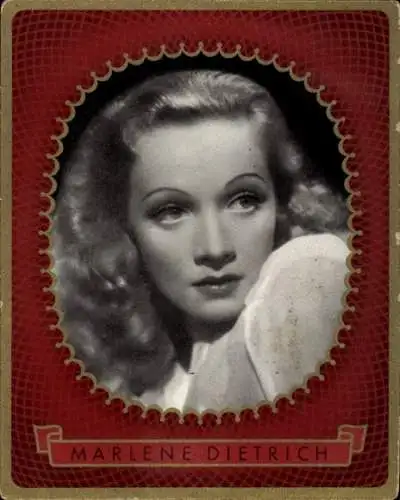 Sammelbild Bunte Filmbilder Bild 279, Schauspielerin und Sängerin Marlene Dietrich