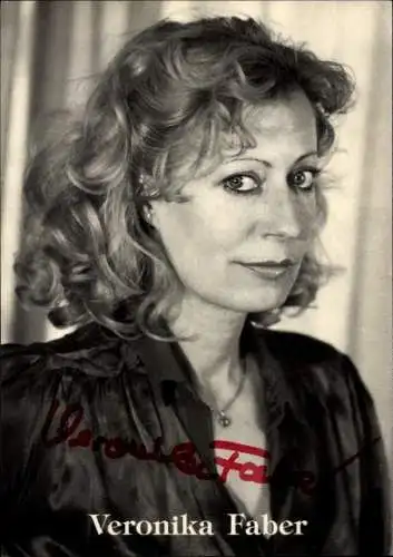 Ak Schauspielerin Veronika Faber, Portrait, Autogramm