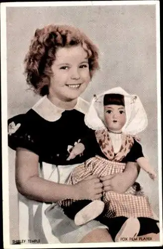 Ak Schauspielerin Sherley Temple, Puppe, Portrait