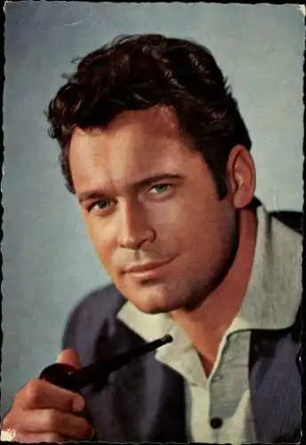 Ak Schauspieler Carl Möhner, Pfeife, Portrait, Autogramm