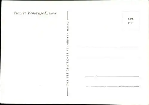 Ak Schauspielerin Victoria Voncampe-Kreuser, Portrait, Autogramm