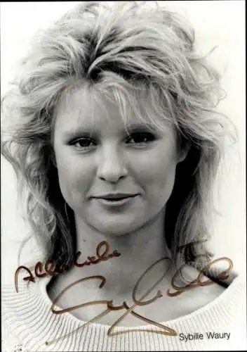 Ak Schauspielerin Sybilel Waury, Portrait, Autogramm