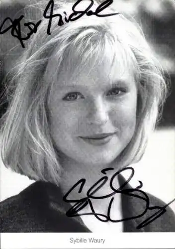 Ak Schauspielerin Sybille Waury, Portrait, Autogramm