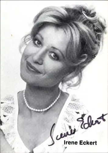 Ak Schauspielerin Irene Eckert, Portrait, Autogramm